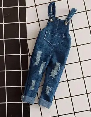 dark blue pant 2 шт./компл. футболка в полоску с длинными рукавами+ джинсовый комбинезон Одежда для кукол Blyth для Blyth, OB24, одежда Azone аксессуары для кукол - Цвет: dark blue pant