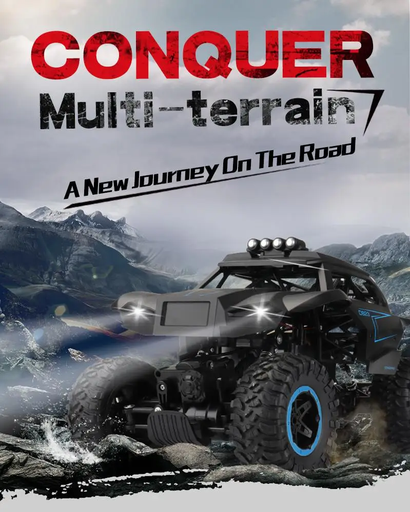 

1:12 2.4G Car Toy 6 Wheels Six Wheel Drive Vehicle Model 45 Degree Incline Climbing Rock Crawler