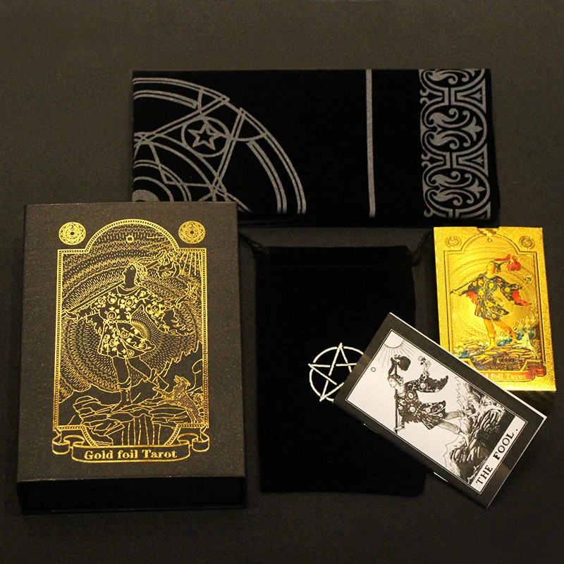 2021 New Arrive Luxury Gold Foil Tarot Oracle Card Divination Fate High Quality Deck Playing Bithday Gift Drink Game | Спорт и