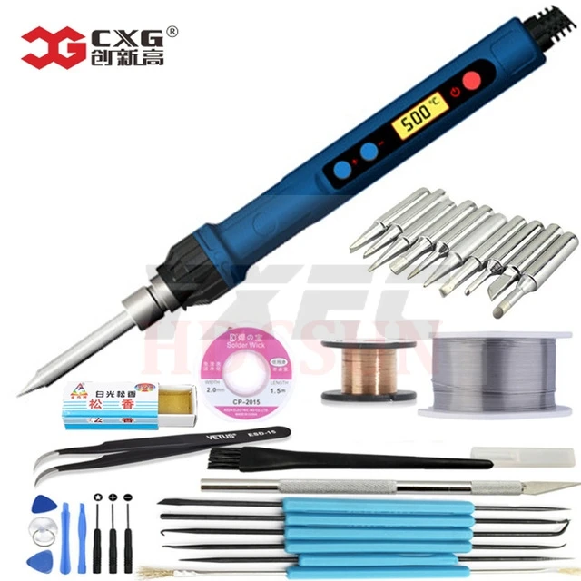 Lcd Digital with New Heater Technology EU/US D60W/D90W/D110W Sleep Function Solder Iron CXG 110V/220V 60W/90W | Инструменты