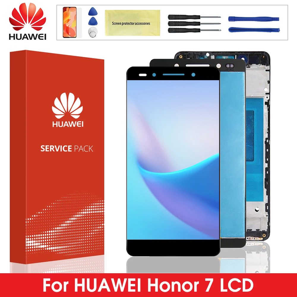 Для Huawei Honor 7 ЖК дисплей сенсорный экран дигитайзер с рамкой Замена для Honor7 PLK L01