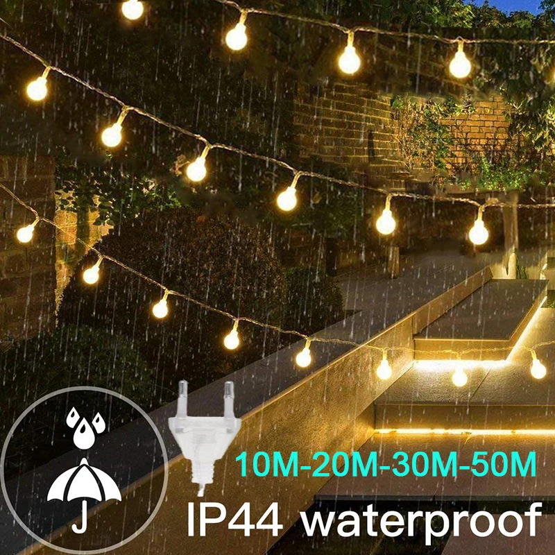 Гирлянда со светодиодными круглыми лампочками Рождественская лампочка s для