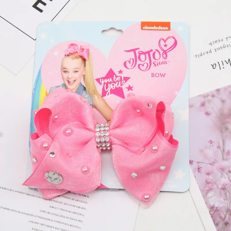Ко Дню Святого Валентина 4 5 ''Jojo Siwa с бантом для девочек жемчужинами из