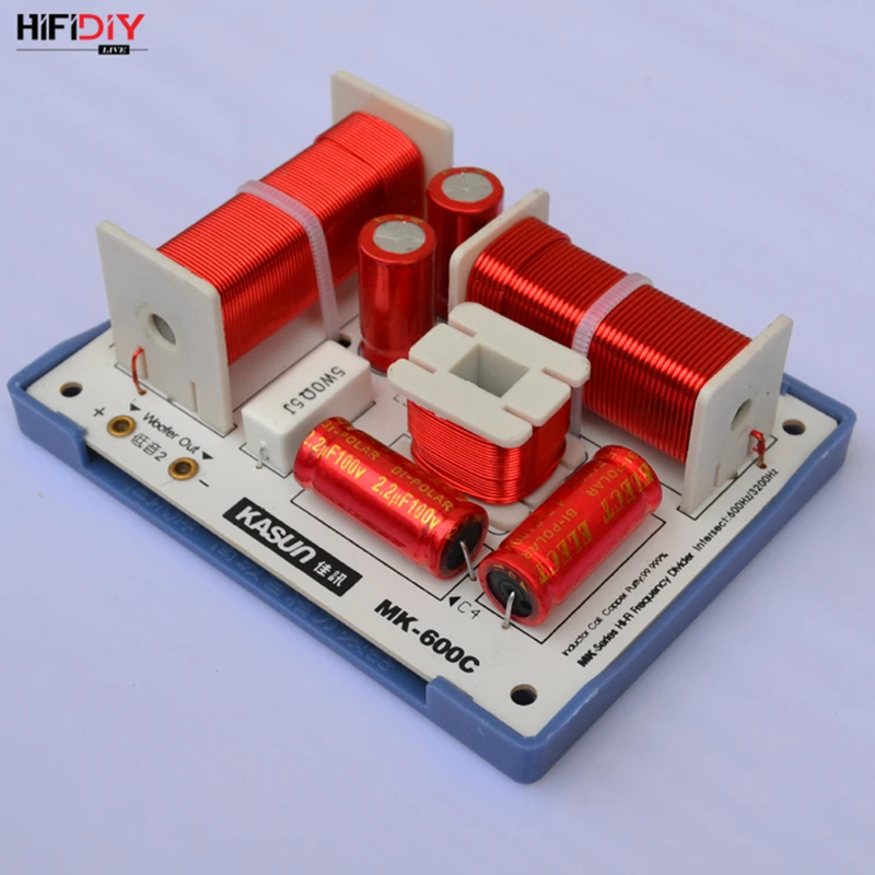 HIFIDIY LIVE MK-600C 2.5/3 Way 3 speaker Unit (Tweeter +mid-bass +bass)HiFi Speakers audio Frequency Divider Crossover Filters |