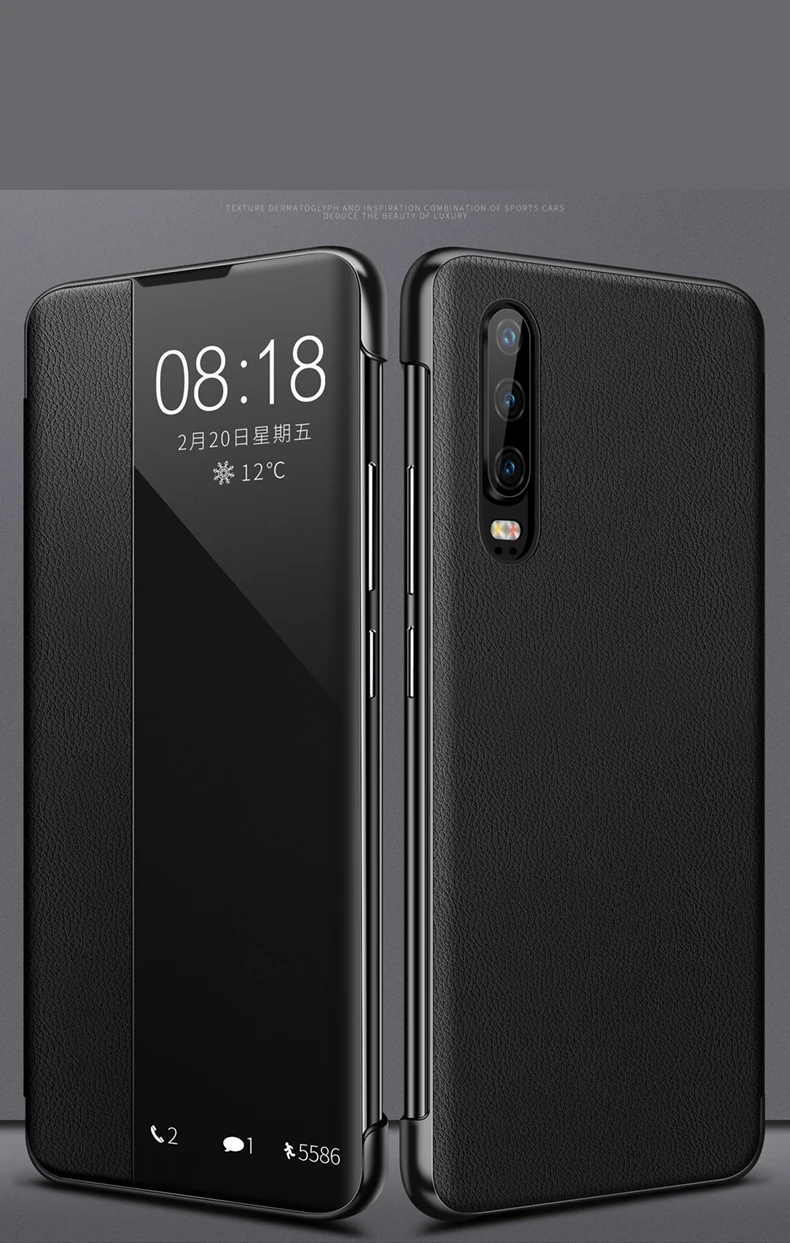 Ультра тонкий флип-чехол для телефона huawei P30 P20 Pro mate 20 Lite X 10 P10 Plus mate 20 mate 10 P 30 P30 Окно просмотра Авто Режим сна