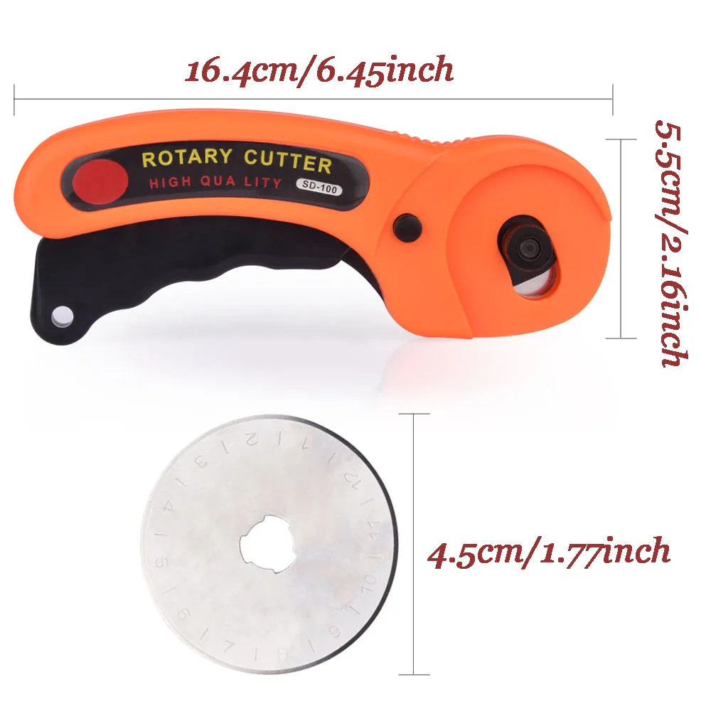 

DIY Arts Crafts Cutting Cloth Tool Patchwork Roller Wheel Round Knife Sewing Accessories Leather Paper Fabric Rotary Cutter New