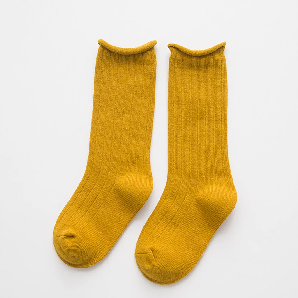

Kid Cotton Socks Solid Kids Long Sock Mid Tube Soft Baby Boys Girls Children Candy Colors Warmers Socks 0-3Y