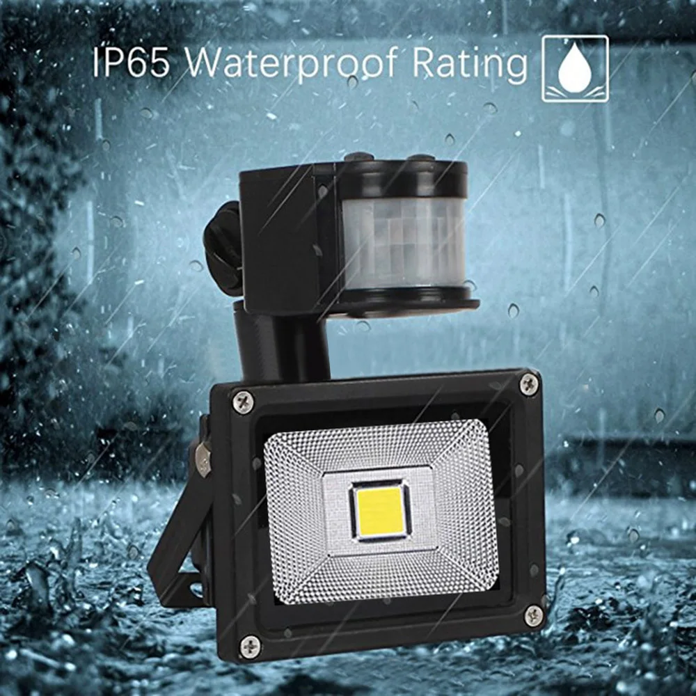 Светодиодный прожектор с ИК-датчиком движения для наружного освещения 220 В перем.