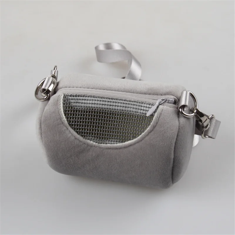 Pet Cage Cross Body Accessories Cylinder Design Soft Practical House Travel Portable Squirrel Visible Mesh Hamster Carrier Bag | Дом и сад