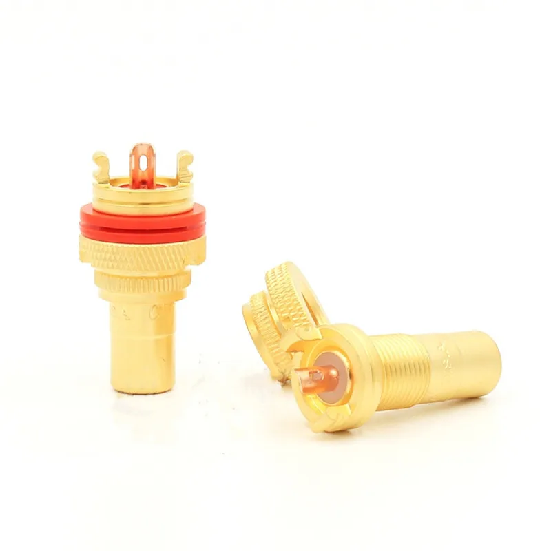 Moonsaudio RCA Plug 24k позолоченный CMC с разъемом тюльпан женский для аудио сигнала AV мама