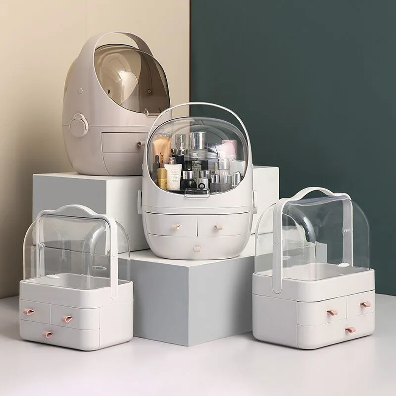 

Женский косметический ящик для ванной комнаты, водонепроницаемый пыленепроницаемый большой органайзер для макияжа, для ухода за кожей, юве...