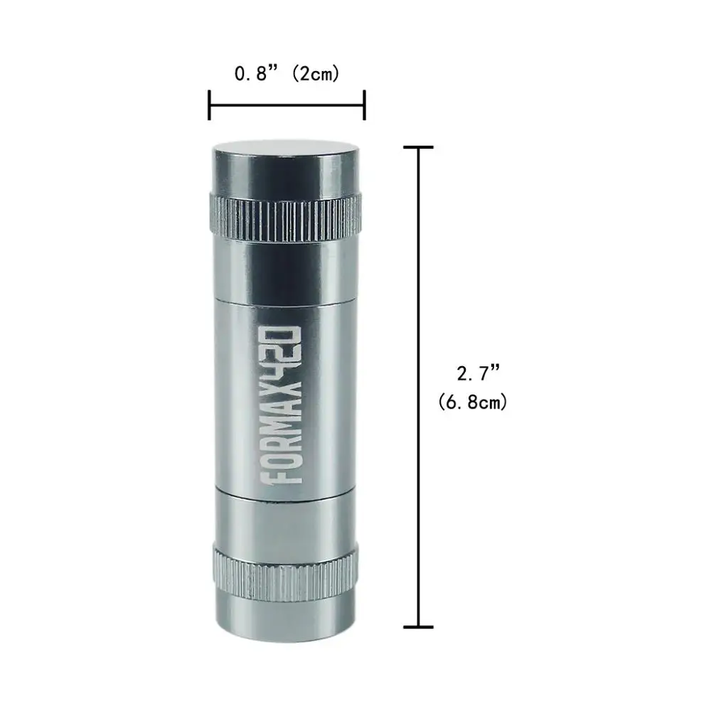 

Formax420 4 Parts 62mm Grey Aluminum Herb Grinder with Pollen Catcher & Free Scraper&A Flannel Bag
