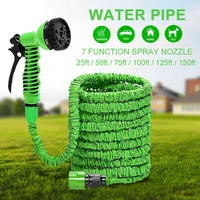 25ft 150ft garden hose water pipe spray nozzle expandable magic flexible garden hoses pipe spray gun 7 in 1 watering spray gun