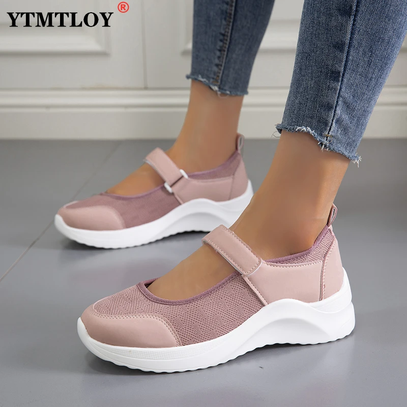 

Кроссовки женские массивные на платформе, Вулканизированная подошва, дышащие, плоская подошва, Повседневная прогулочная обувь, однотонные