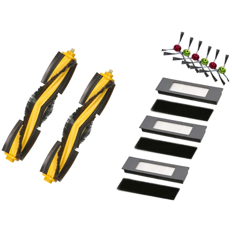 

Набор из 2 роликовых щеток для робота-пылесоса и 1 боковых фильтров