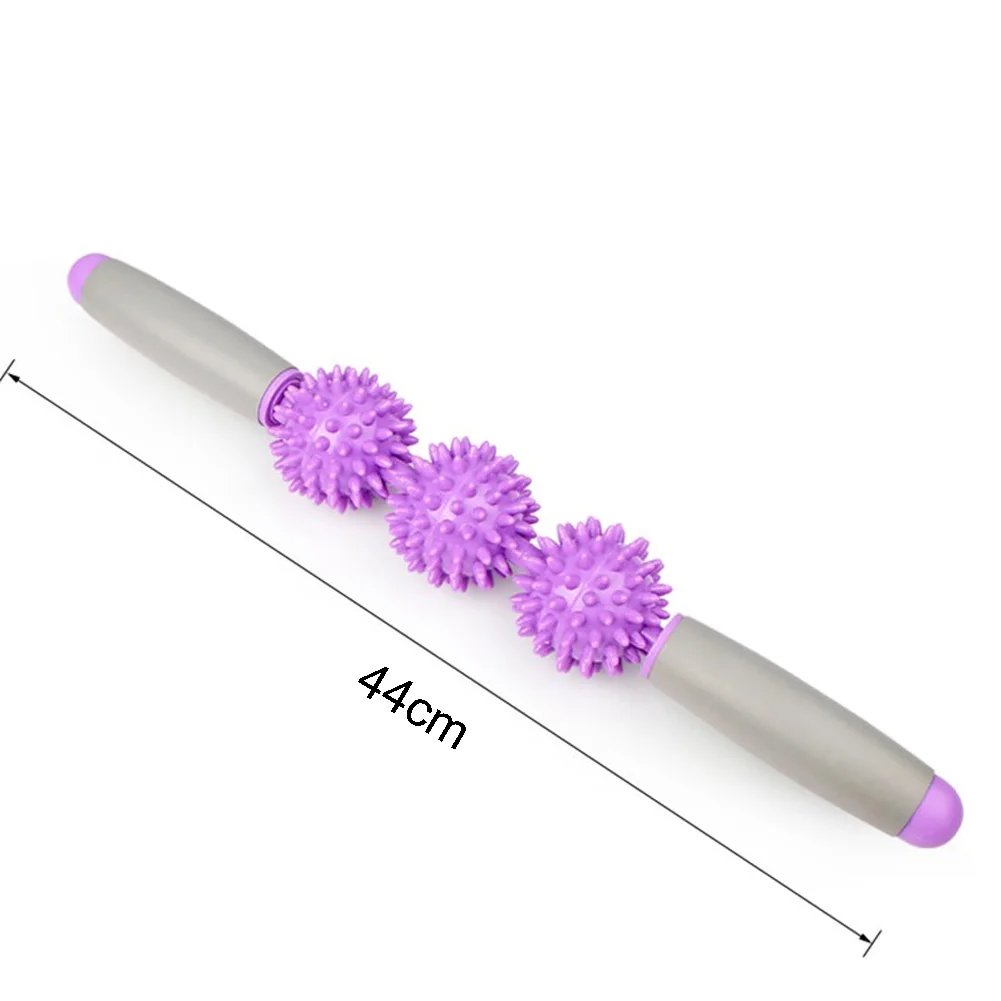 

Muscle Roller PVC 3 Massage Balls Fatigue Reduce Massage Stick Yoga Stick Multifunctional Fitness Tool Cellulite Relax