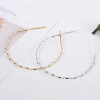 10pcs 5pcs metal twist headband base hairband wire rims hoop for headwear diy bride wedding hair jewelry making accessories