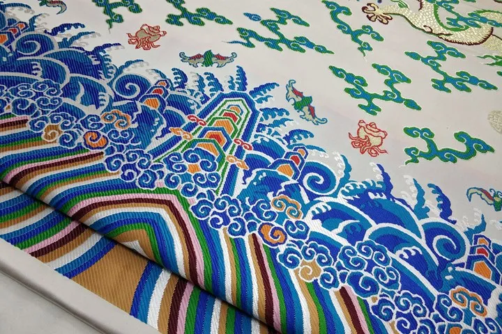 Подвеска дракон халат традиционная китайская куртка Cheongsam материал сценическое украшение прядильная ткань жаккардовая атласная парча ткань