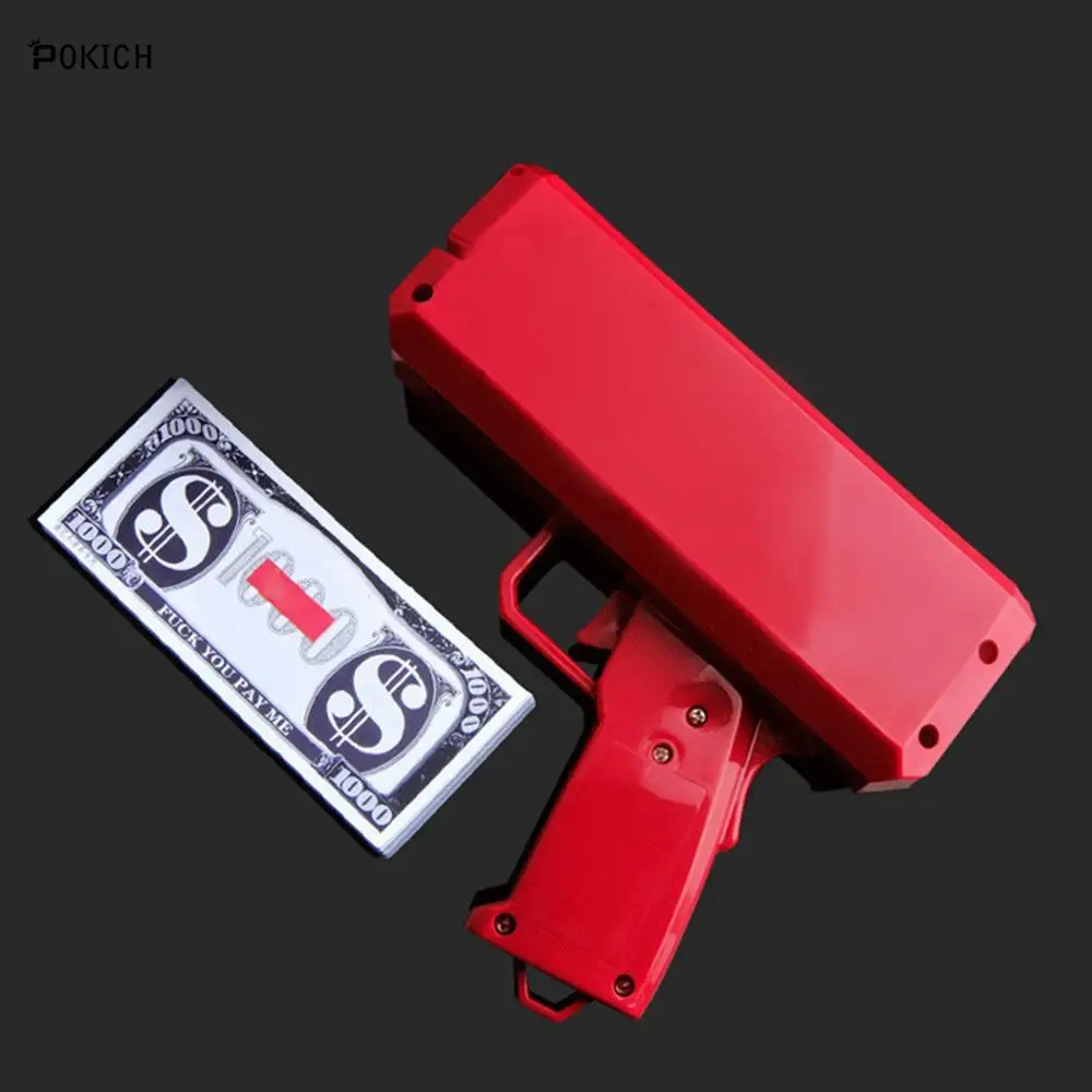 Pokich супер денежный Пистолет деньги игрушки пистолет Красный Розовый игрушка