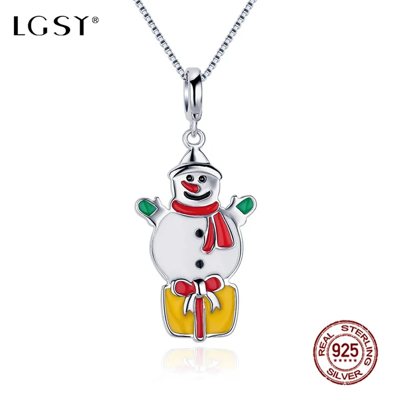 

LGSY DP056 925 Sterling Silver Santa Claus Pendant Romantic Pure Silverware Fashion Jewelry Necklace Pendant Fine Jewelry Making