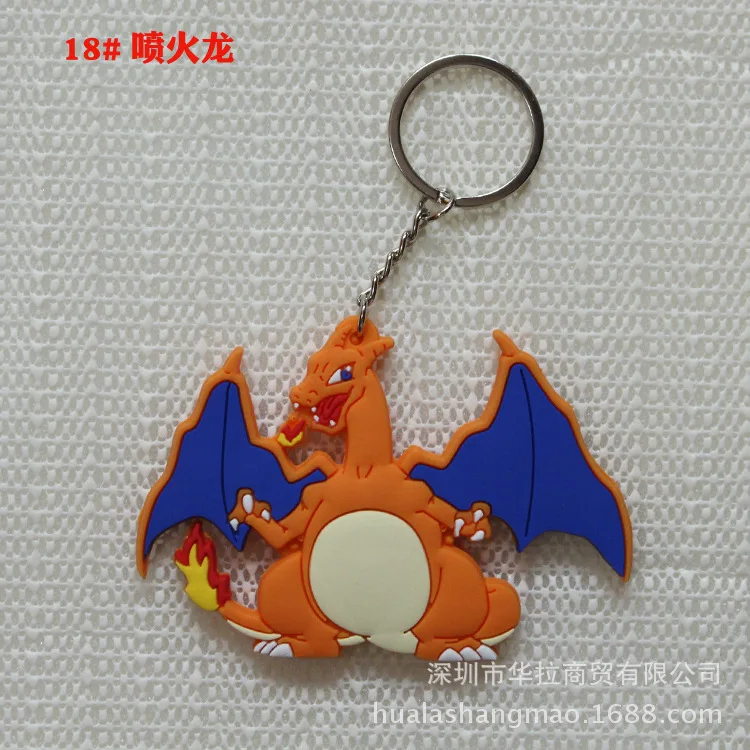 18- Мультфильм Аниме ПВХ Покемон Сквиртл Bulbasaur Venusaur Chansey Psyduck Jigglypuff Totodile Houndoom прекрасный Забавный брелок Кадена - Цвет: 18-