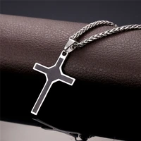 collare cross necklaces pendants stainless steel with enamel pendent necklace woman men jewelry gift wholesale p964