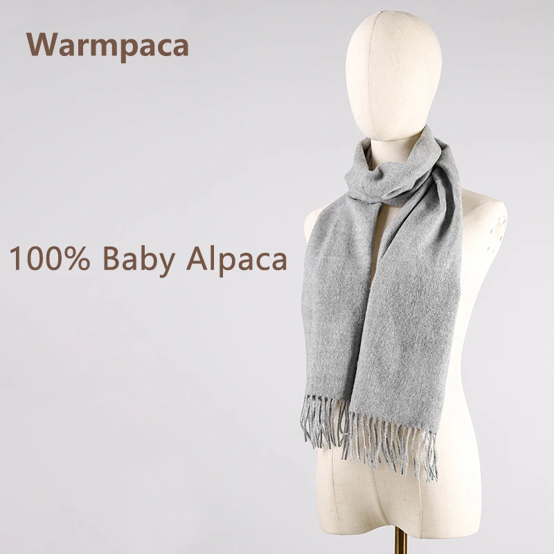 Warmpaca 100% Детский шарф альпака Женская шаль верблюжий фиолетовый черный красный