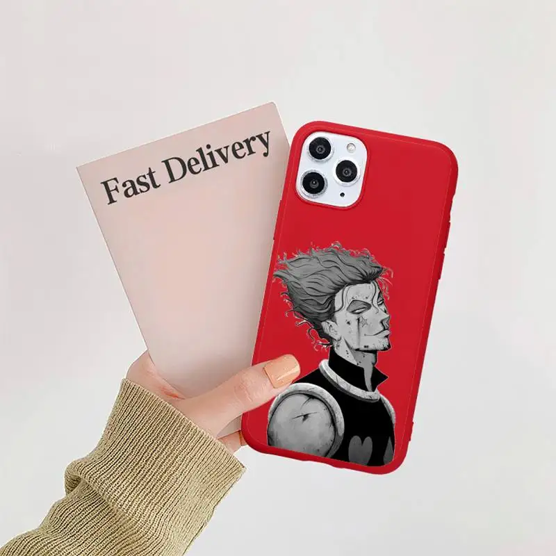 

Hisoka hunter x hunter Phone Case Red Candy Color for iPhone 11 12 mini pro XS MAX 8 7 6 6S Plus X SE 2020 XR