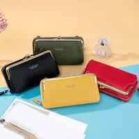 2020 hot sale new woman wallet high quality pu mobile phone bag fashion female shoulder bag storage wallet