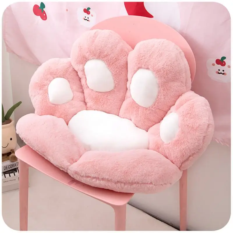 Seat Cushion Cat Paw Shaped Lazy Sofa Warm Floor Half-enclosed Cute Pad Office Chair Bear LivRoom Bedroom | Дом и сад