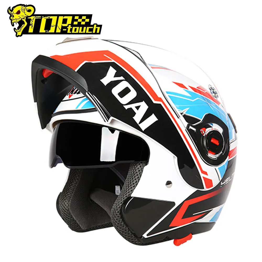 Man's Motorcycle Helmet Full Face Casco Moto Racing Casque Moto Motocross Helmet With Removable Bluetooth Space For 4 Seasons