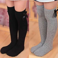 cute baby girl toddler kids knee high length bowknot cotton socks stockings