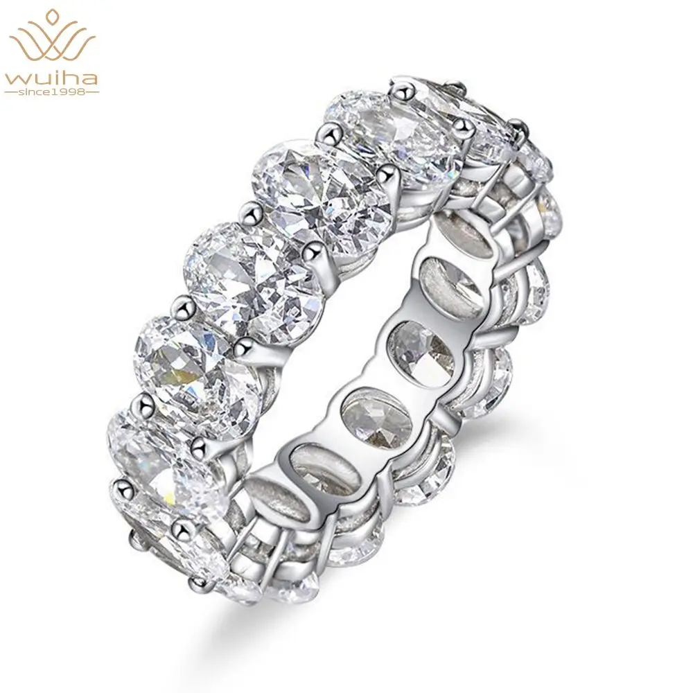 

Женское кольцо из серебра 100% пробы, с муассанитом