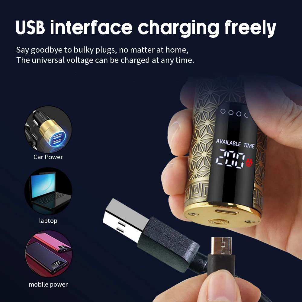 

Hair Trimmer Mower USB Rechargeable T-Outliner LCD Hair Clipper Barber Shop Men's Shaver Trimmer Beard Hair Cutting Machine