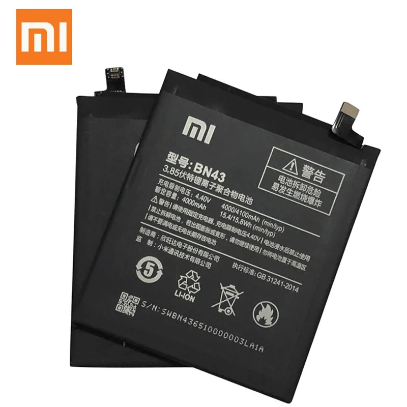 Xiao Mi Original Phone Battery For Xiaomi Redmi Note 4 4X 3 Pro 3S 3X 5 BN41 BN43 BM22 BM46 BM47 Replacement batteries | Мобильные