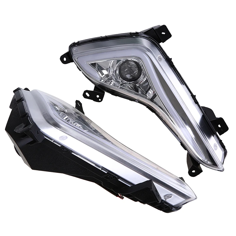 Белые ДХО POSSBAY желтые Противотуманные фары с указателями поворота для Hyundai Elantra