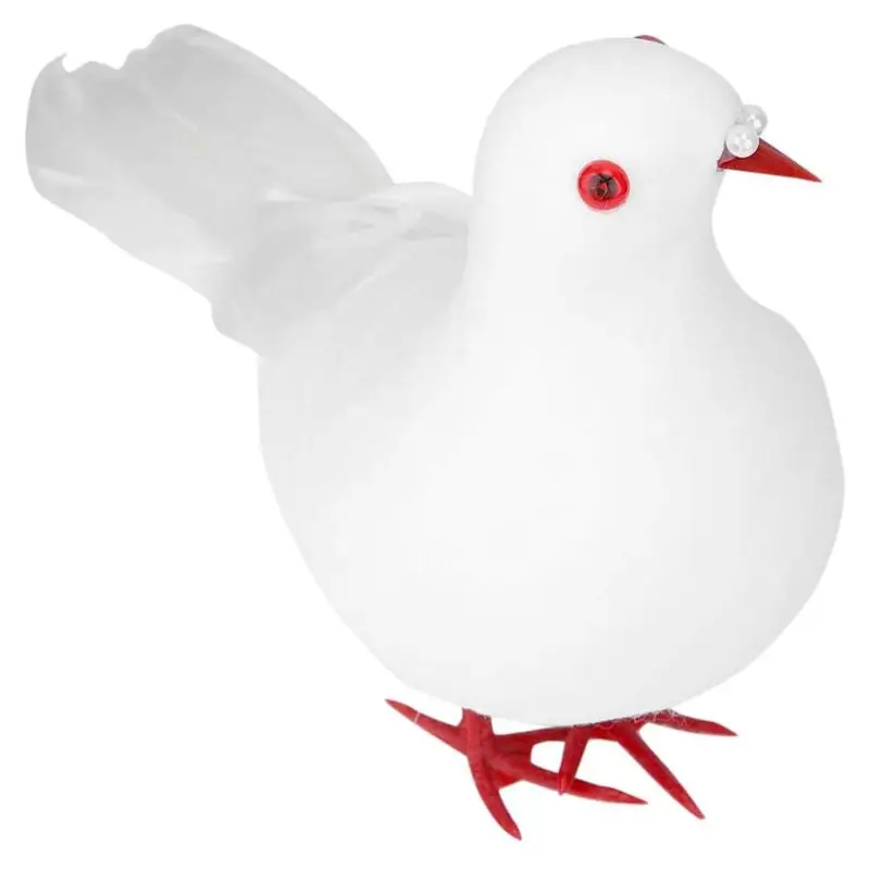 Декоративные искусственные голуби белое перо из пенопласта свадебное украшение