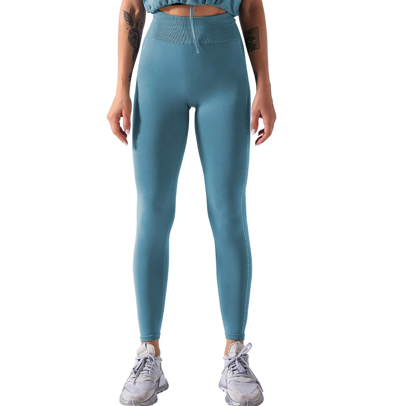 

Women's Fashion Hip Lifting Leggings Quick-drying Clothes Fitness High Waist Elastic Breathable Stretch Tights Pants 2021 New