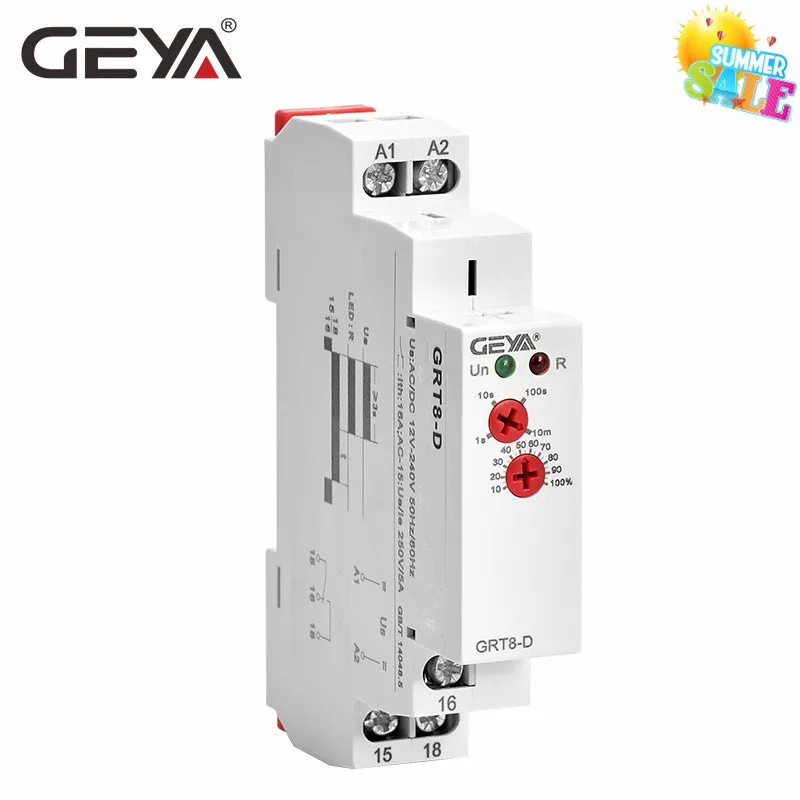 GEYA GRT8 D реальная задержка выключения без блока питания AC/AC12V 240V таймер задержки