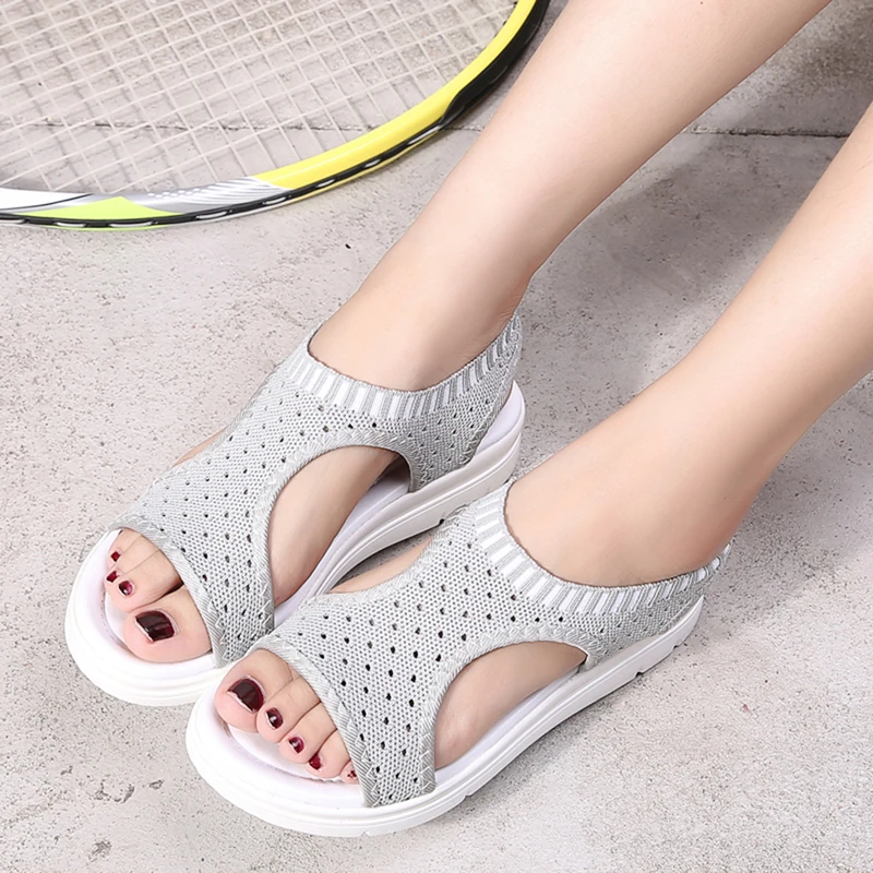 

New Female Shoes Woman Summer Wedge Comfortable Sandals Ladies Slip-on Flat Sandals Women Sandalias Women Sandals Fashion Summer