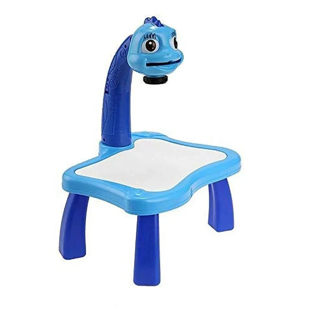 

Child Learning Desk With Smart Projector Kids Painting Table Toy With Light Children Educational Tool Drawing Table
