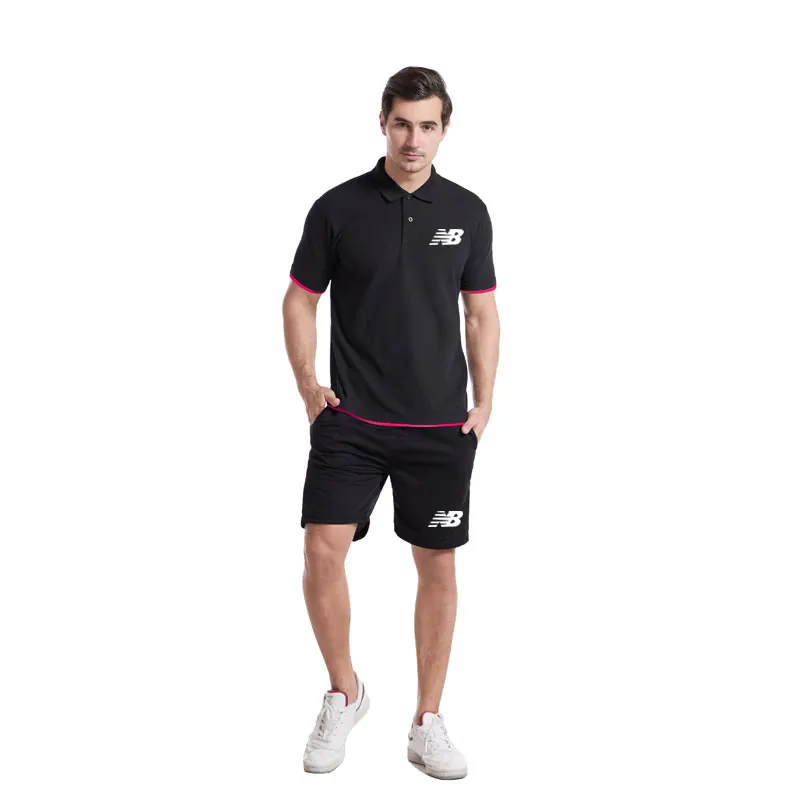 

Sports Suit Men'S Summer Casual Polo Shirt + Shorts Two-Piece Comfortable And Breathable Light T-Shirt