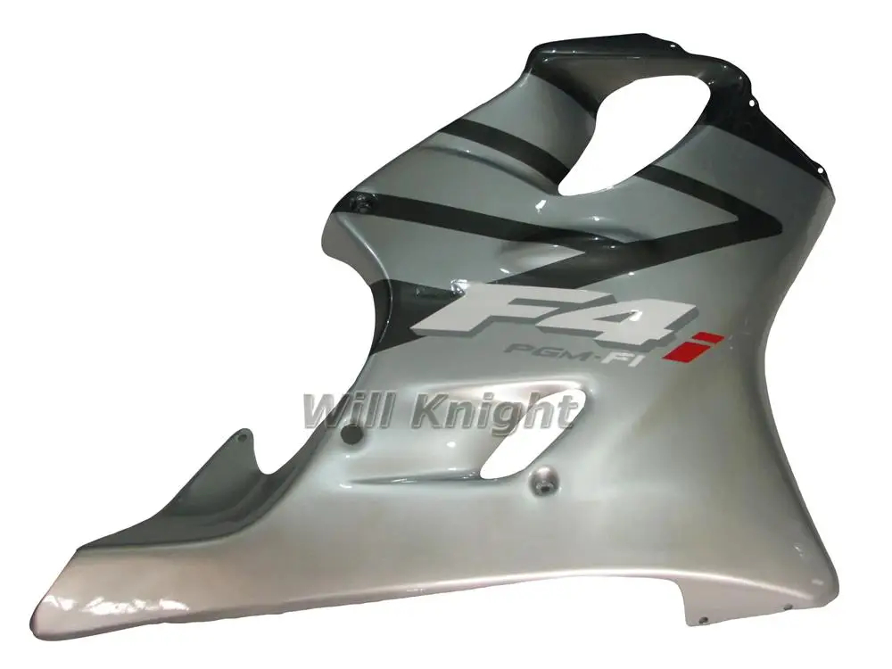 Черно серебристые комплекты обтекателей для кузова мотоцикла Honda CBR600 F4i 2004 2005 2006