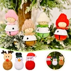 Рождественская елка, плюшевый декор, подвесной Рождественский колокольчик, Круглый мультяшный Фотофон для бара, магазина, домашвечерние, высота 7-8 см, новинка