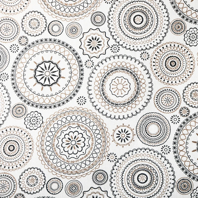 Ткань из хлопка и льна с принтом для домашнего текстиля сделай сам шитье квилтинг