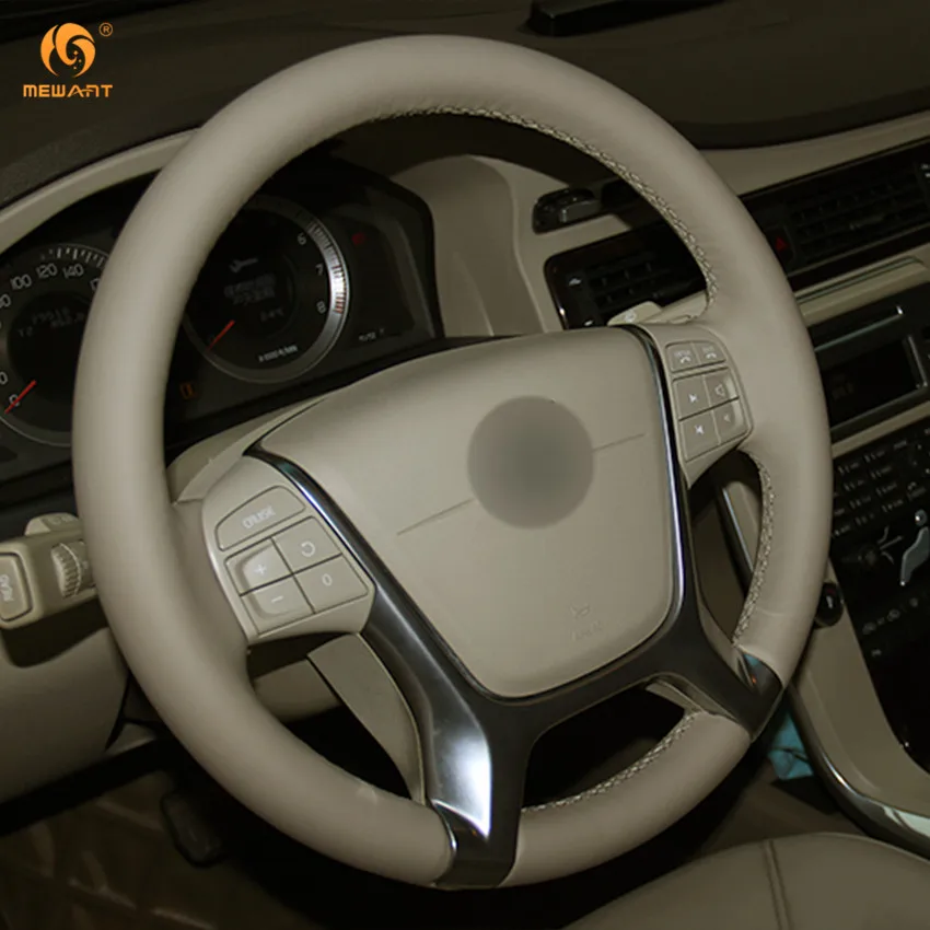 MEWANT бежевая Подлинная кожа фотоаксессуары для Volvo S80 2010 XC60 2013 XC70 2011 запчасти