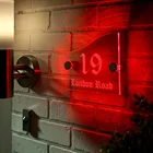 Таблички для дома с подсветкой, современная акриловая табличка с крассветодиодный дом