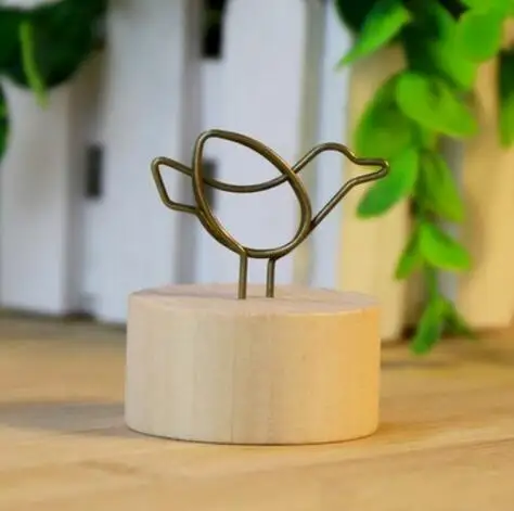 bird 1 шт. простой и изящный круглый вырез сделают вас более Деревянный сообщение заметки папка фото папка демонстрационная аксессуары для рабочего стола оптом - Цвет: bird
