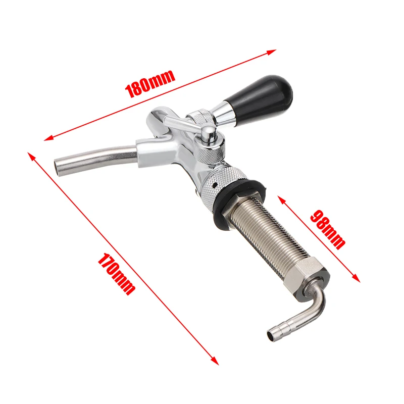 Новый 1 шт. G5/8 ручка регулируемый поток пивной кран DIY нержавеющая сталь Homebrew