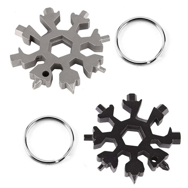 18-in-1 Multi-tool Card Combination Compact And Portable Outdoor Products Snowflake Tool | Спорт и развлечения